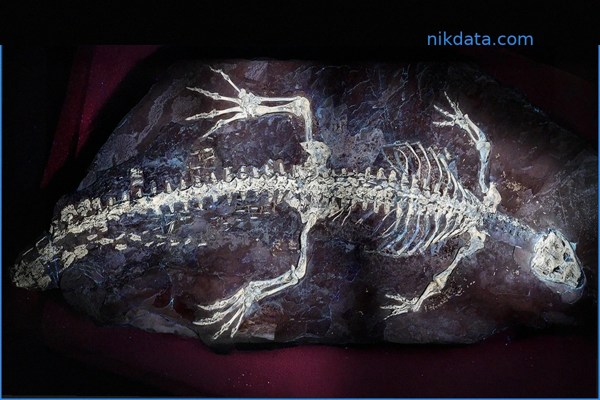 UV Light Reveals Possible Camouflage on 125-Million-Year-Old Crocodile Fossil